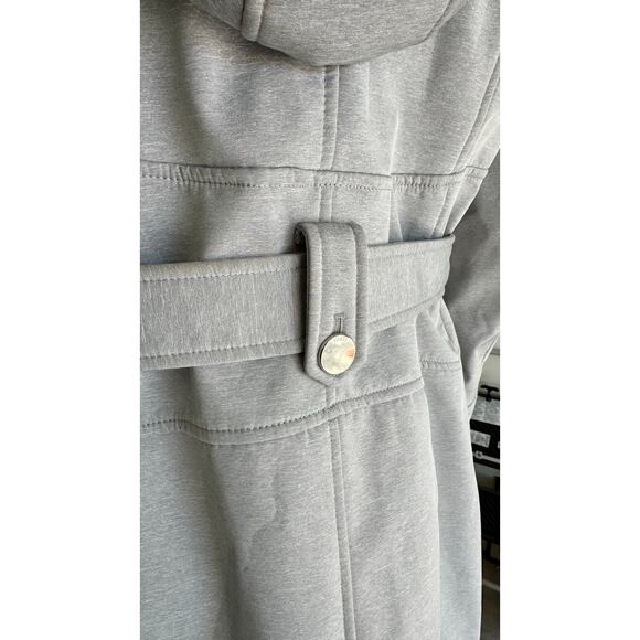 Guess Trench Double-Breasted Hooded Coat M in Gray - Picture 12 of 12